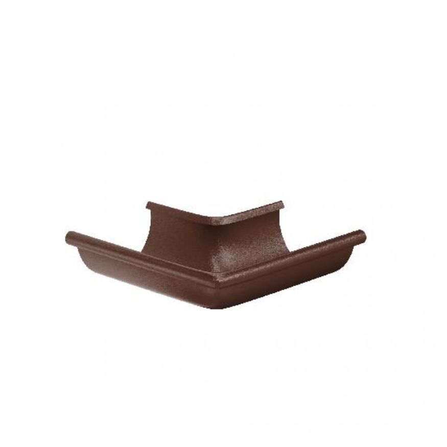 Наружный угол желоба 90°, Aquasystem, RAL 8017 Коричневый матовый 125/90 купить в Владивостоке