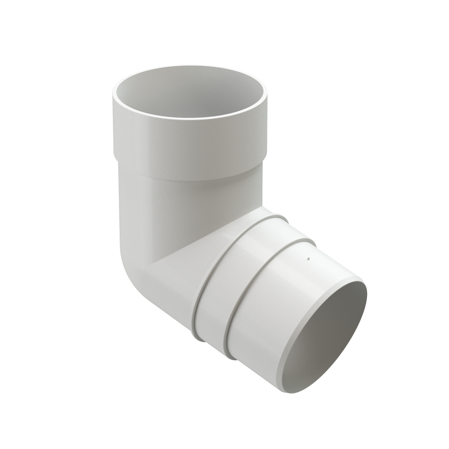 Колено 72˚ для водостока Docke Premium, цвет Пломбир. купить в Владивостоке