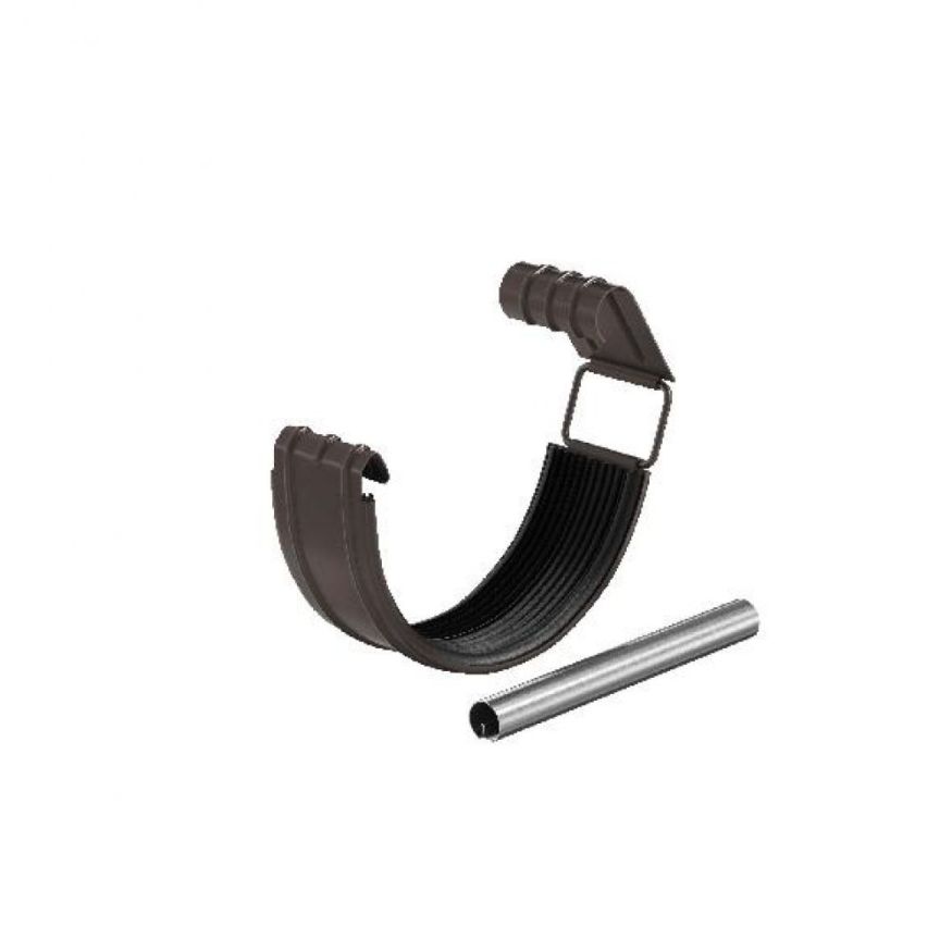 Соединитель водосточного желоба с резиновым уплотнителем Aquasystem RR 32, тёмно-коричневый, 125/90 купить в Владивостоке