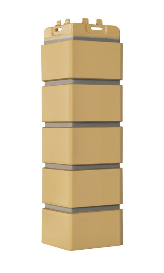 Угол наружный Grand Line, Клинкерный кирпич Design, Песочный, шов RAL 7006  купить в Владивостоке