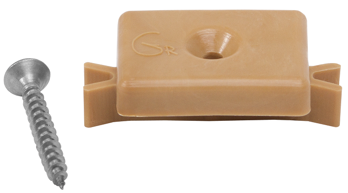 Пластиковая клипса с саморезом для шовного монтажа Grinder, 5 mm, бежевый цвет. купить в Владивостоке