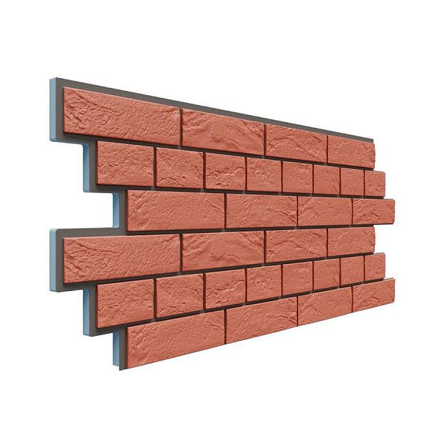 Фасадная термопанель Доломит Венецианский кирпич 20мм, Красный купить в Владивостоке
