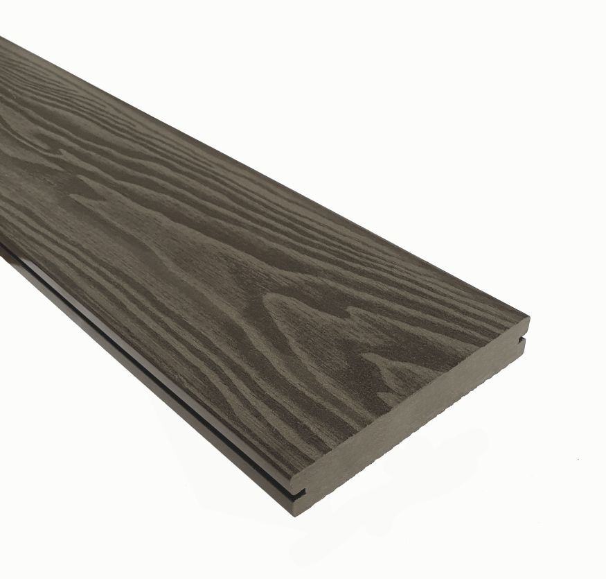 Террасная доска ДПК Terrapol Смарт 3D (полнотелая с пазом) Тик Киото купить в Владивостоке