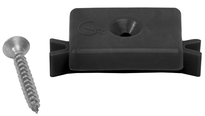 Пластиковая клипса с саморезом для шовного монтажа Grinder 5 мм, черная. купить в Владивостоке