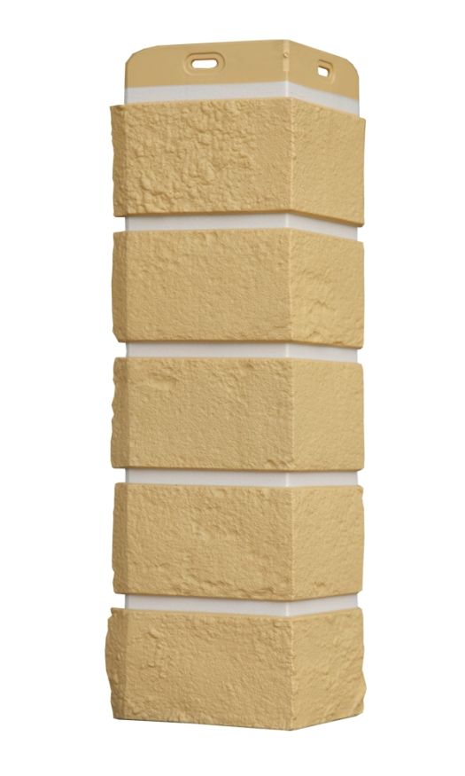 Угол наружный Grand Line, Состаренный кирпич Design Plus, Ваниль (Белый шов) купить в Владивостоке