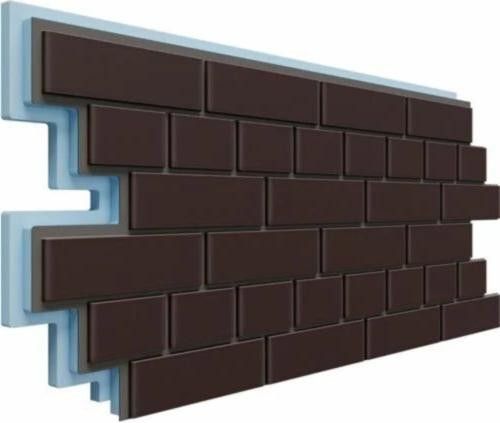 Фасадная термопанель Доломит Кирпич 40 мм, Коричневый купить в Владивостоке