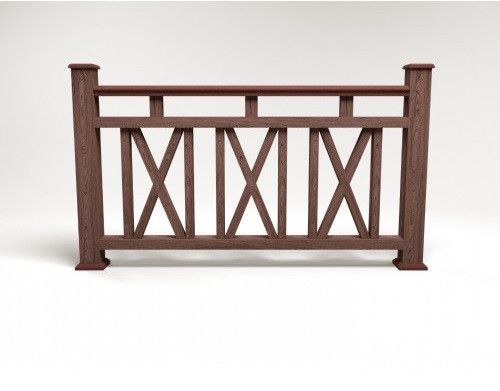 Ограждение из ДПК FG3 коричневое купить в Владивостоке