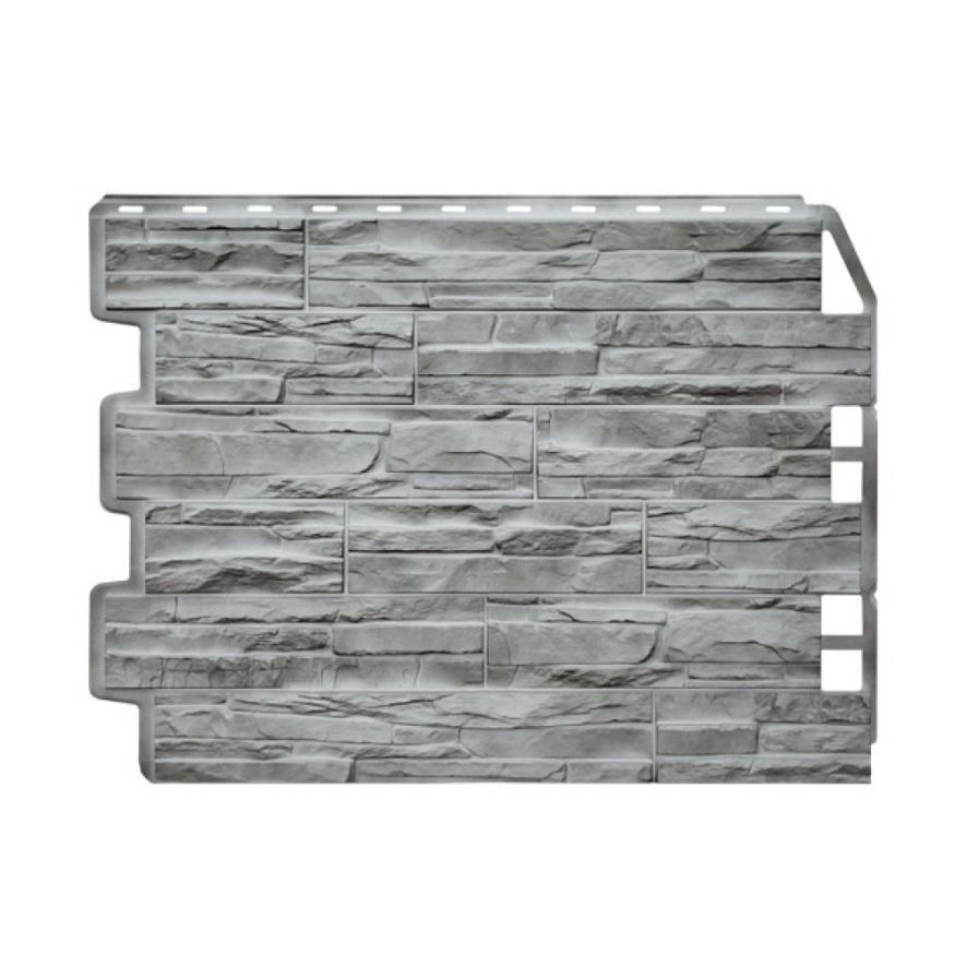 Фасадная панель Fineber, Скол 3D, Светло-серый цвет купить в Владивостоке