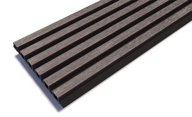 Реечные панели Woodwex, Lines Ultra, Smoke gray купить в Владивостоке