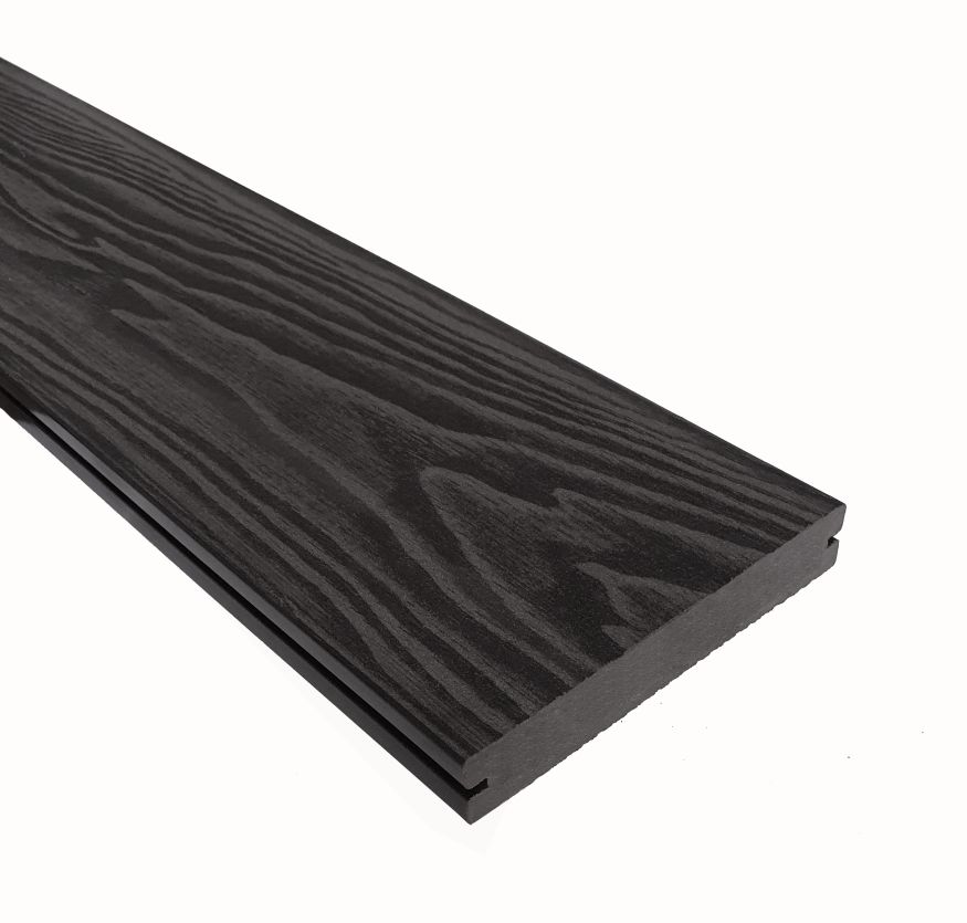 Террасная доска ДПК Terrapol Смарт 3D (полнотелая с пазом) Черное дерево купить в Владивостоке