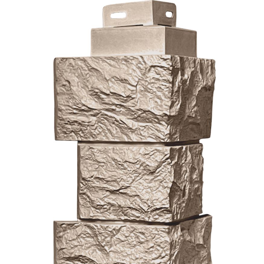 Наружный угол FineBer Дикий камень, Песочный купить в Владивостоке