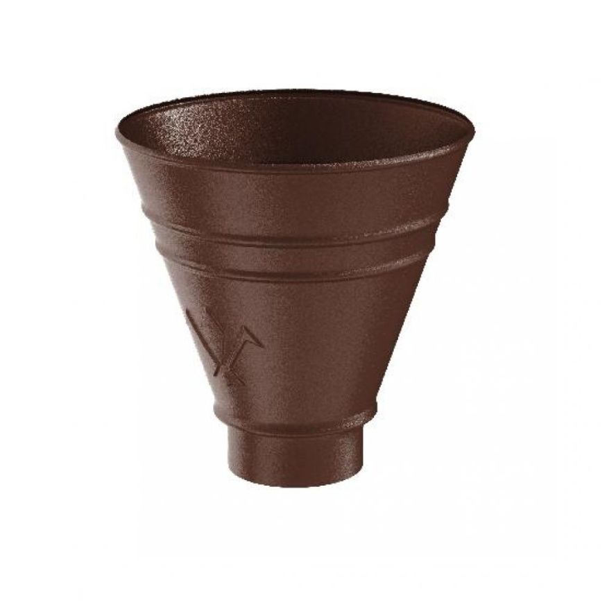 Водосборная воронка круглая Aquasystem, RAL 8017, коричневая матовая, 150/100. купить в Владивостоке