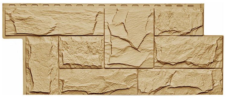 Фасадная панель T-Сайдинг, Гранит Леон ЭКО-1 Крем купить в Владивостоке