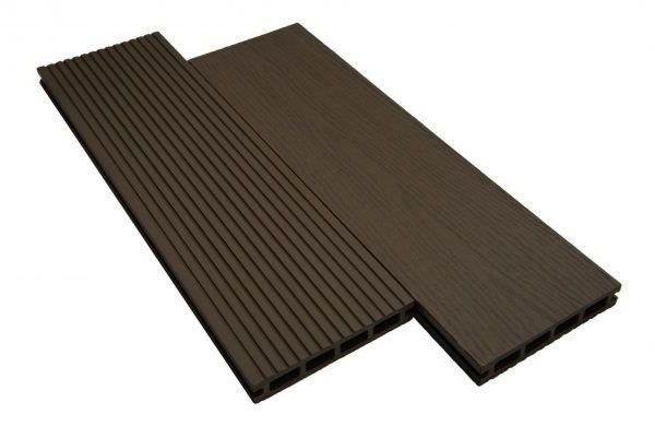 Террасная доска WOODVEX Select из ДПК темно-коричневого цвета купить в Владивостоке