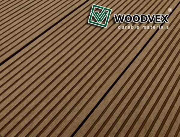 Террасная доска WOODVEX Select из ДПК темно-коричневого цвета купить в Владивостоке