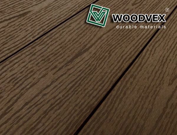 Террасная доска WOODVEX Select из ДПК темно-коричневого цвета купить в Владивостоке