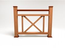 Ограждение из ДПК FG2 терракотового цвета