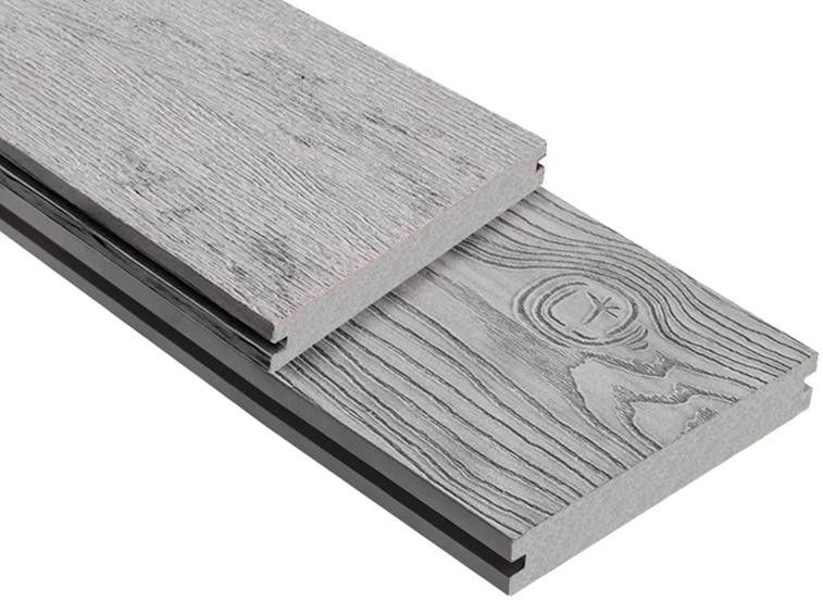 Террасная доска ДПК Outdoor 3D полнотелая STORM/OCEAN GREY, серый микс. купить в Владивостоке