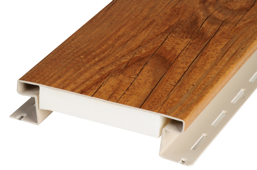 Фасадные термопанели BrusDecor в цвете дуб камарг купить в Владивостоке