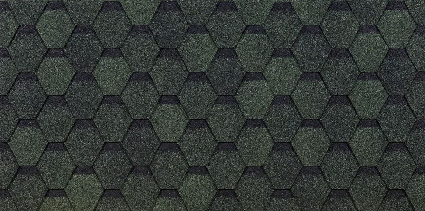 Гибкая черепица Docke EURASIA, Шестигранник, Зеленый купить в Владивостоке