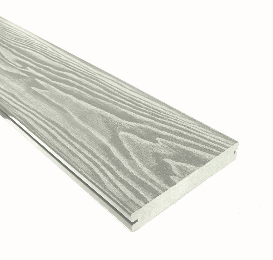 Террасная доска ДПК Terrapol Смарт 3D (полнотелая с пазом) Дуб беленый купить в Владивостоке