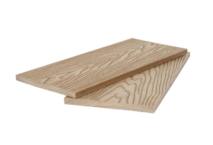 Двусторонняя универсальная полнотелая доска 3D+3D POLIVAN GROUP DENPASAR песочного цвета. купить в Владивостоке