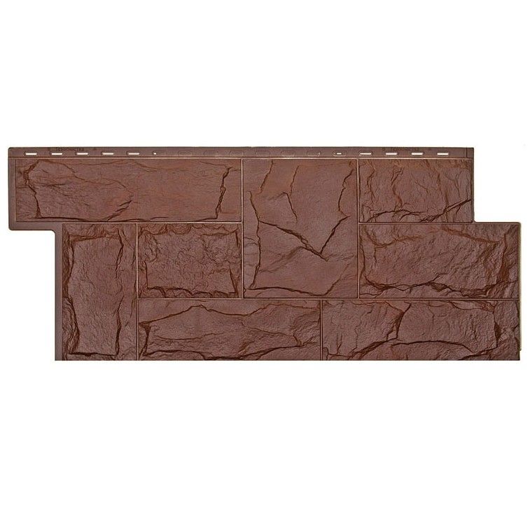 Фасадная панель T-Сайдинг, Гранит Леон Коричневый купить в Владивостоке