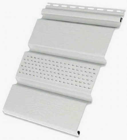 Софит белого цвета с центральными отверстиями. купить в Владивостоке