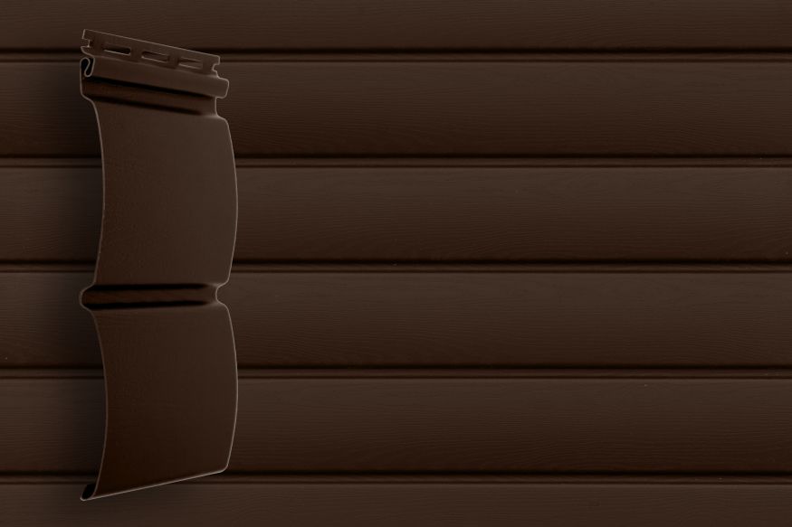 Сайдинг Grand Line, Блок-хаус D4.8 в оттенке Темный дуб купить в Владивостоке