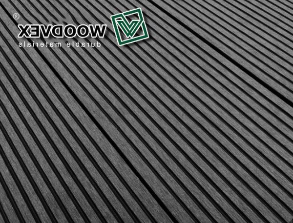 Террасная доска WOODVEX Select из ДПК в цвете Графит купить в Владивостоке