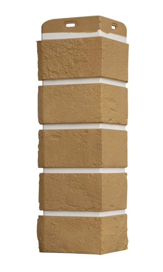 Угол наружный Grand Line, Состаренный кирпич Design Plus, Солома (Белый шов) купить в Владивостоке