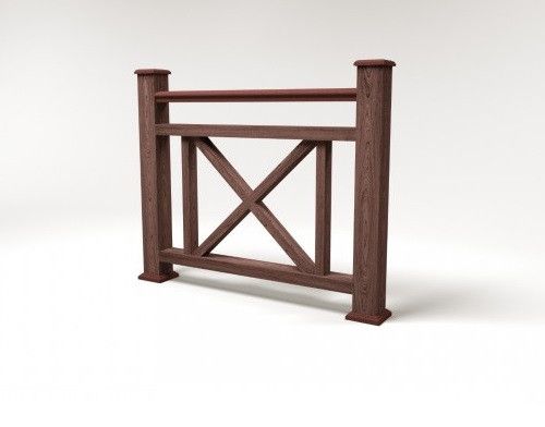 Ограждение из древесно-полимерного композита FG2, цвет шоколадный. купить в Владивостоке