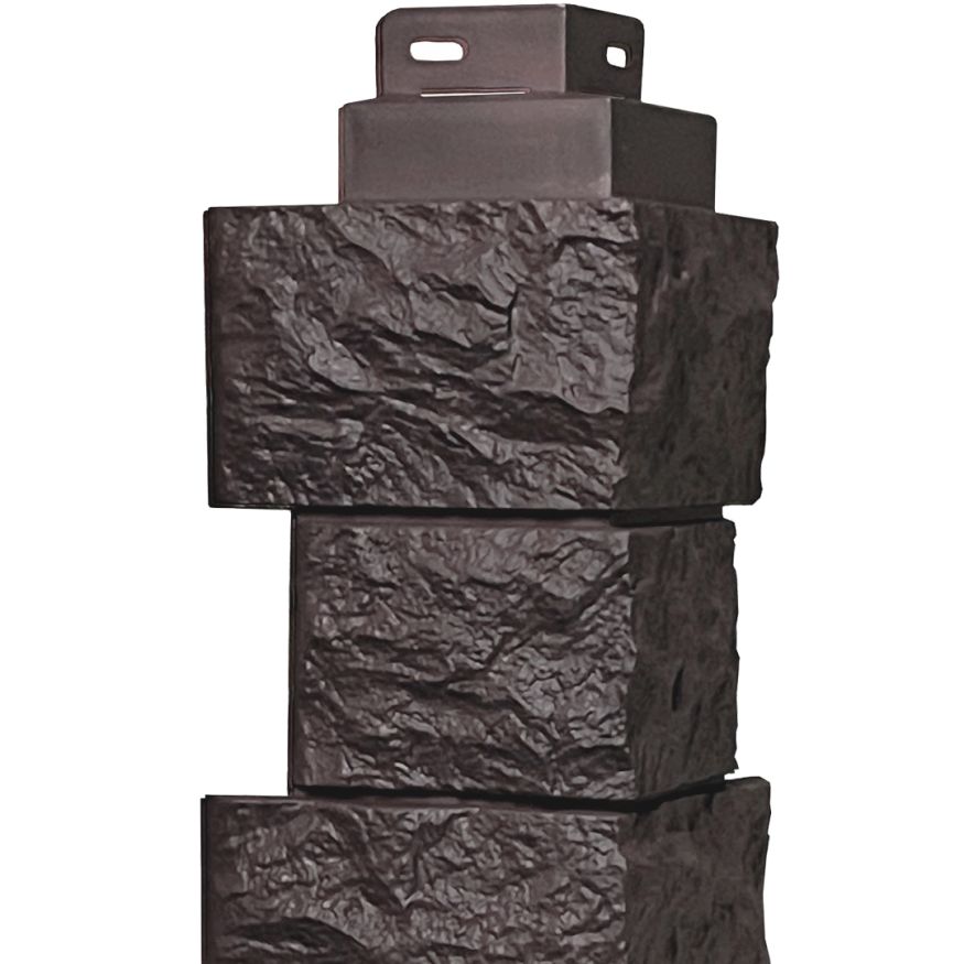 Наружный угол FineBer Дикий камень, Коричневый купить в Владивостоке