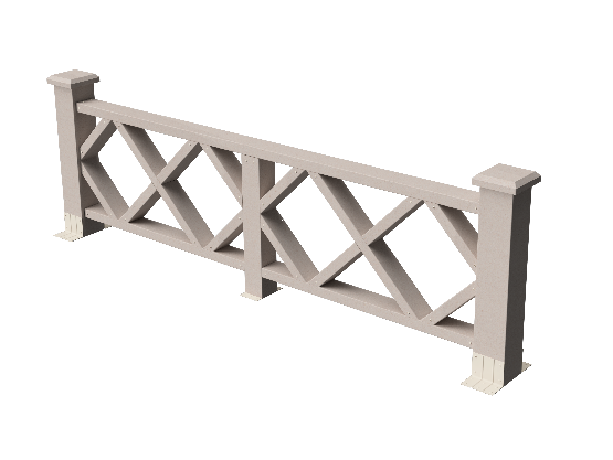 Декоративное ограждение из ДПК GRINDERDECO Миллениум, выбеленный дуб купить в Владивостоке