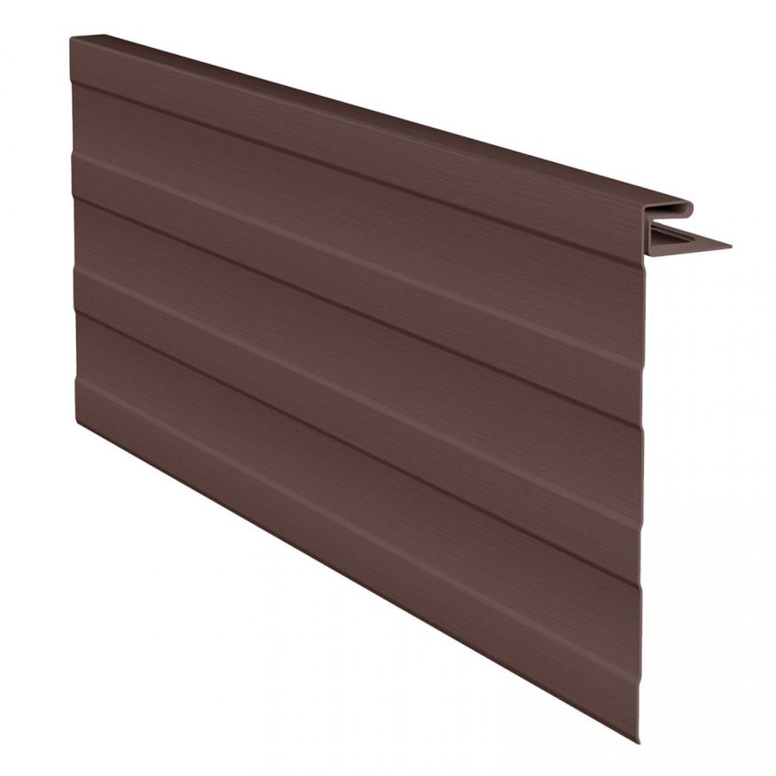 Коричневая J-фаска (ветровая, карнизная планка) для сайдинга купить в Владивостоке