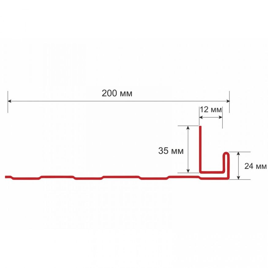 Коричневая J-фаска (ветровая, карнизная планка) для сайдинга купить в Владивостоке